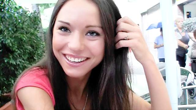 Sweet smiling teen aggressive sex scene