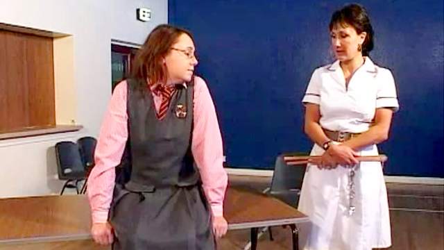 Schoolgirl spanked hard on her panty ass