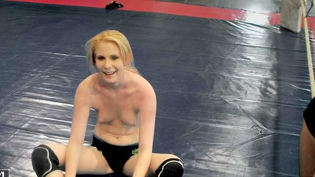 Hot women wrestle in the ring