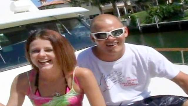 Anal threesome with bikini girls on boat