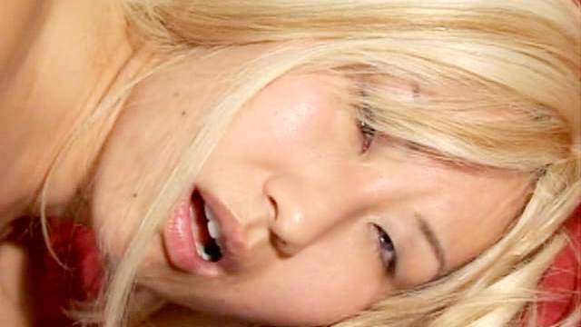 Blonde Asian laid in the asshole
