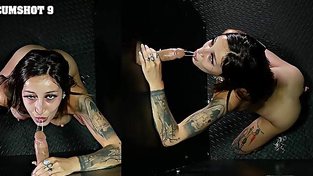 Interracial gloryhole sex with inked slut Anna Chambers