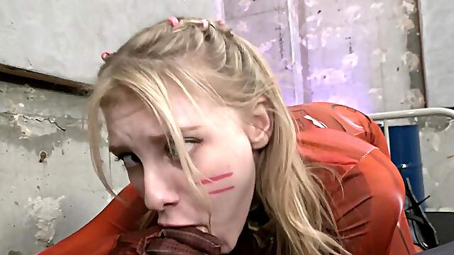 Melody Marks, the cute blonde, gets fucked hard in missionary and doggy style.