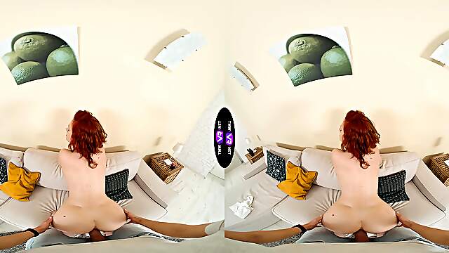 Redhead teen Cherry Candle rides cock and gets fucked hard in pov style