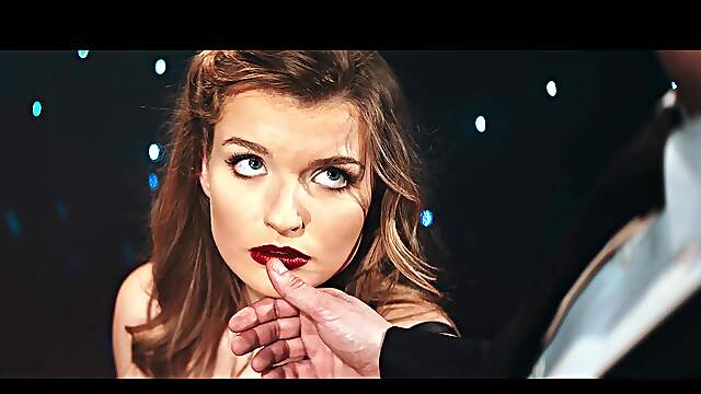 A beautiful blonde in stockings gets fucked by a dominant man