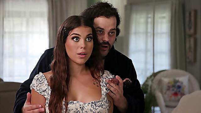 Big black cock for hot interracial bukkake with sexy brunettes