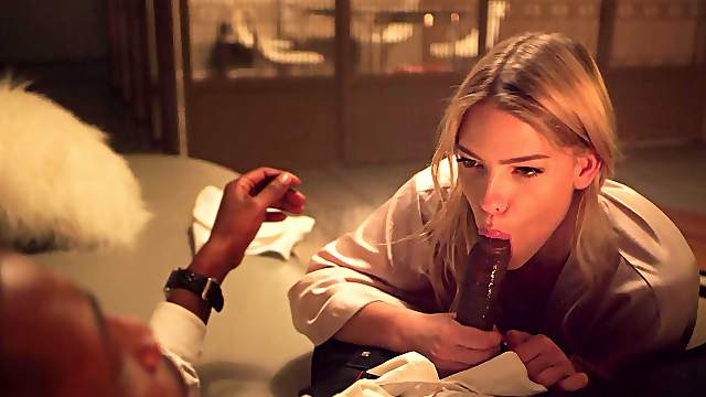 Leah's tight trimmed pussy devoured by Isiah