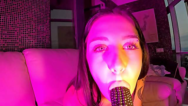 The hottest solo action with Abbie Storm Aka Dora on a sofa, you'll love it!