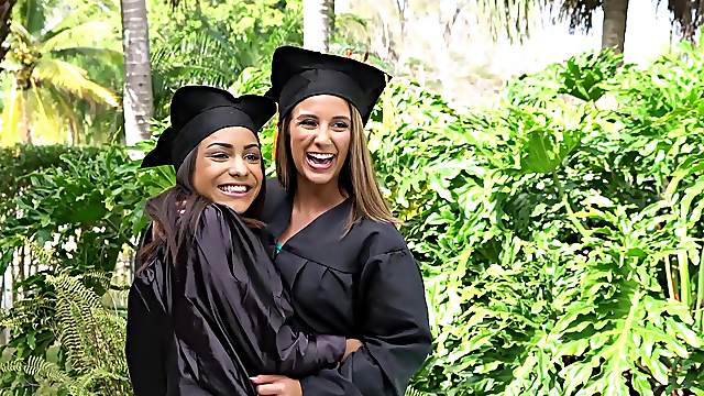 Young Layla & MILF Nicole please Daddy's cock in a wild threesome