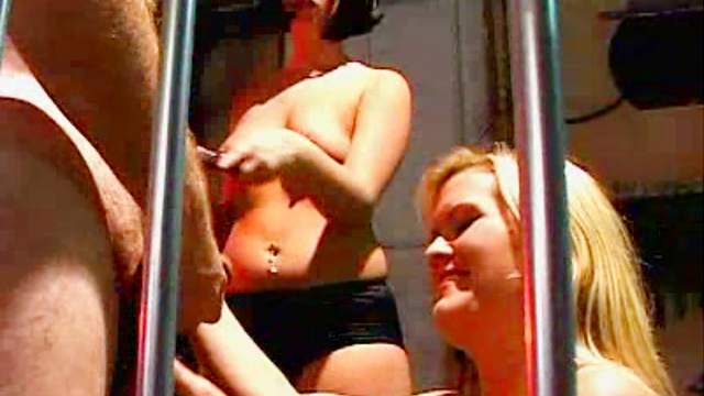 Caged man humiliated in femdom video