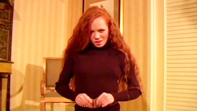 Redhead Heather Carolin pantyhose tease