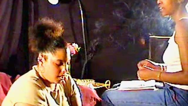 Amateur black girls make smoking porn