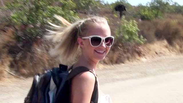 Hiking teen Casi James wants to fuck