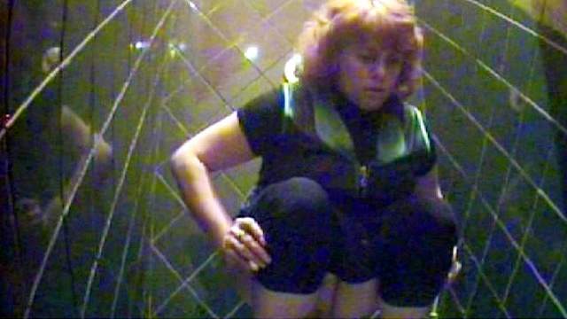 Hidden camera piss with a brunette