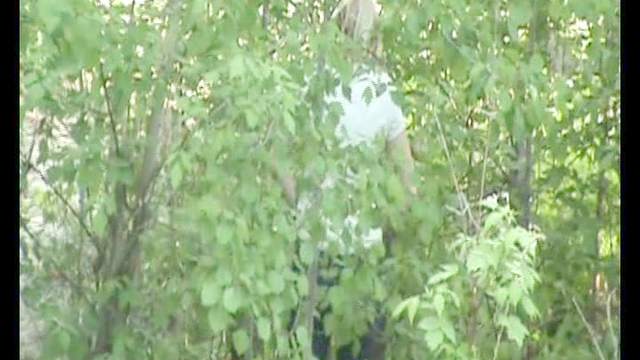 Voyeur pissing porn in the leafy woods