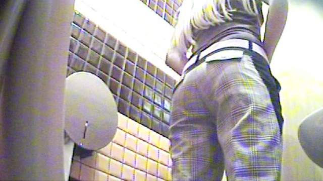 Sit and pee on hidden camera