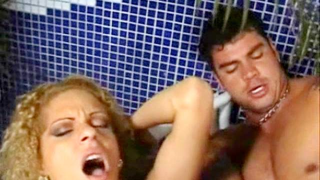 Shemale jerks off as her ass is taken