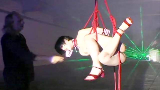 Young Asian girl in sexy rope bondage