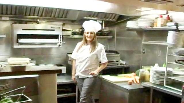 Milf chef fucked in her kitchen