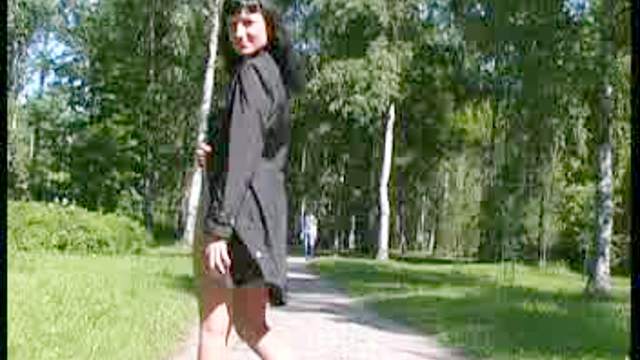 Viktoria takes off her black dress on the street!