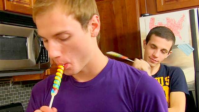 Nasty kitchen sex with hot Conner Bradley and Evan James