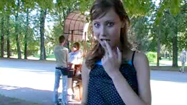 Sexy public upskirt fronm horny Russian Anna