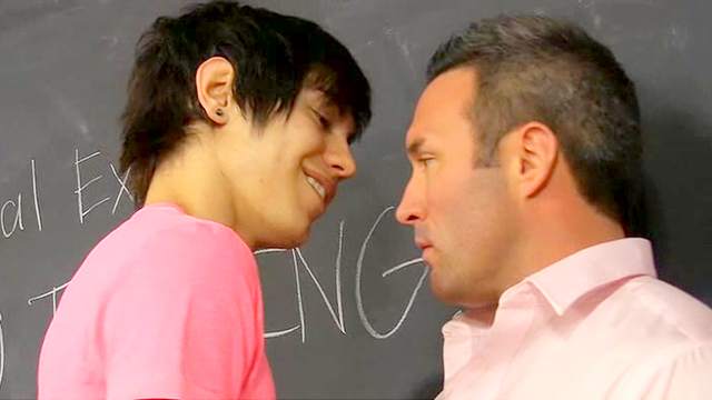 Sexy teacher fucking his pupil in his mouth