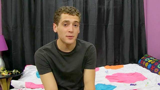 Slender teen talking dirty on the interview