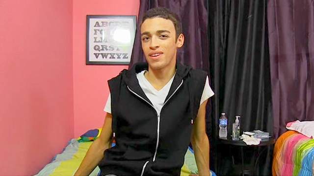 Seductive clothed boy and nice interview