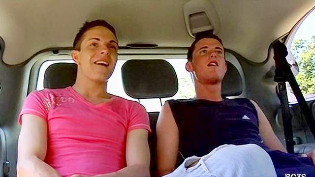 Dave Hilton, Justin Baber and Max Anderson in the hot van