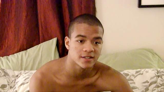 Sexy tanned gay is talking dirty on the cam