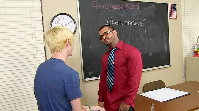 Hardcore teacher is fucking his skinny student