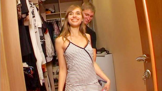 Garik is banging petite teenager Katarinka in her pussy