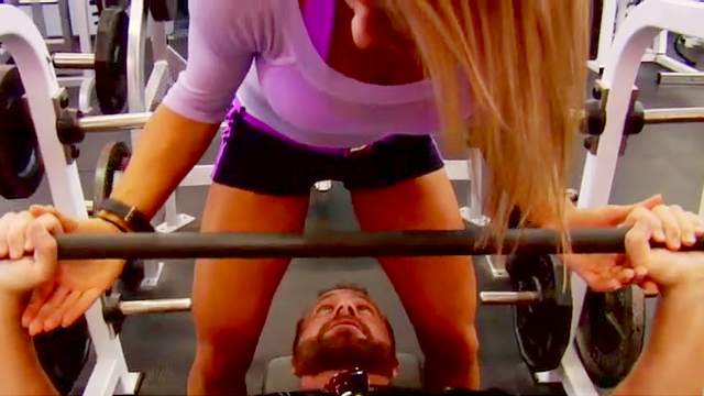 Sweet babe being fucked after workout