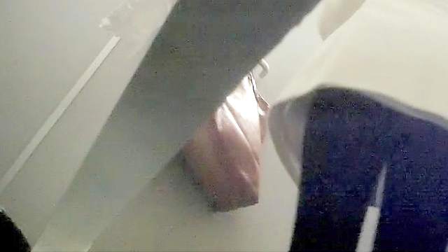 Sweet beauty is pissing in the toilet