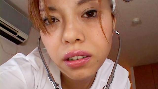 Innocent nurse Jun Rukawa takes dick in her mouth