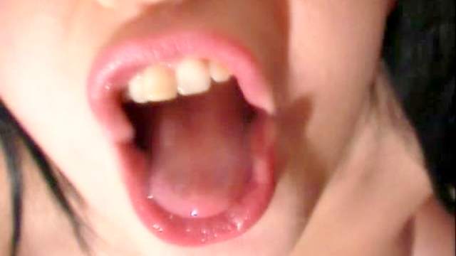 Hardcore brunette being impaled and fucked in mouth