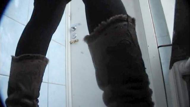 Boots, Hidden cam, Pantyhose, Pissing, Toilet, Voyeur
