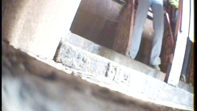 Alluring babes are peeing in the hole on the video
