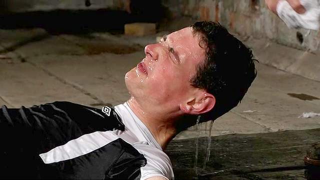 Ashton Bradley is getting urine of Scott Williams