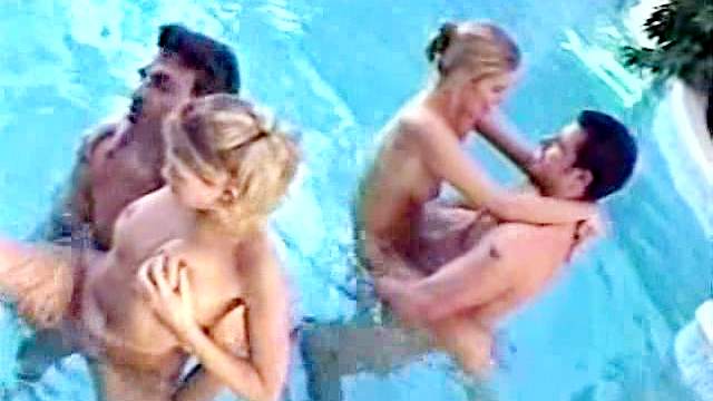 Annabel and Kylie Wild are having hard sex in pool