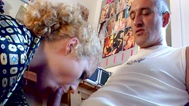 Curly blonde Polina makes a stunning blowjob