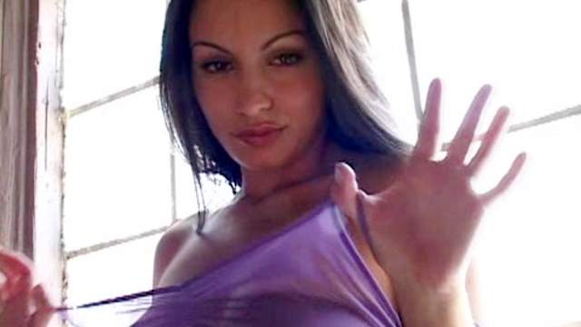 Aria Giovanni is demonstrating her stunning boobies