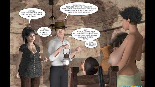 Hardcore blonde being fucked in a 3D threesome sex